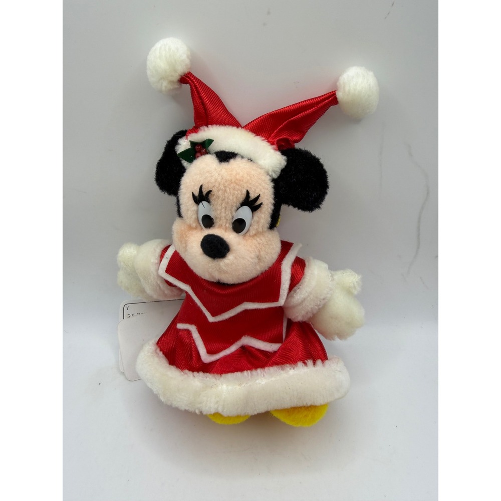 Tokyo Disneyland 20th Anniversary‎ Minnie Mouse Christmas Plush Badge NWT 7 Inch